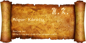 Mógor Károly névjegykártya